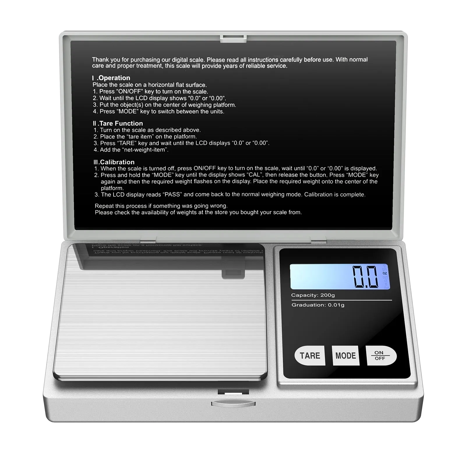 500/0.01g   200g/0.01g LCD Digital Scales | 2 Sizes & Colours