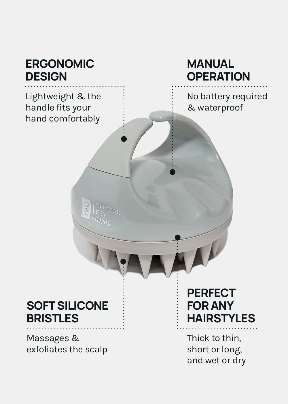 A  Shampoo Scalp Massager Brush (44 bristles)