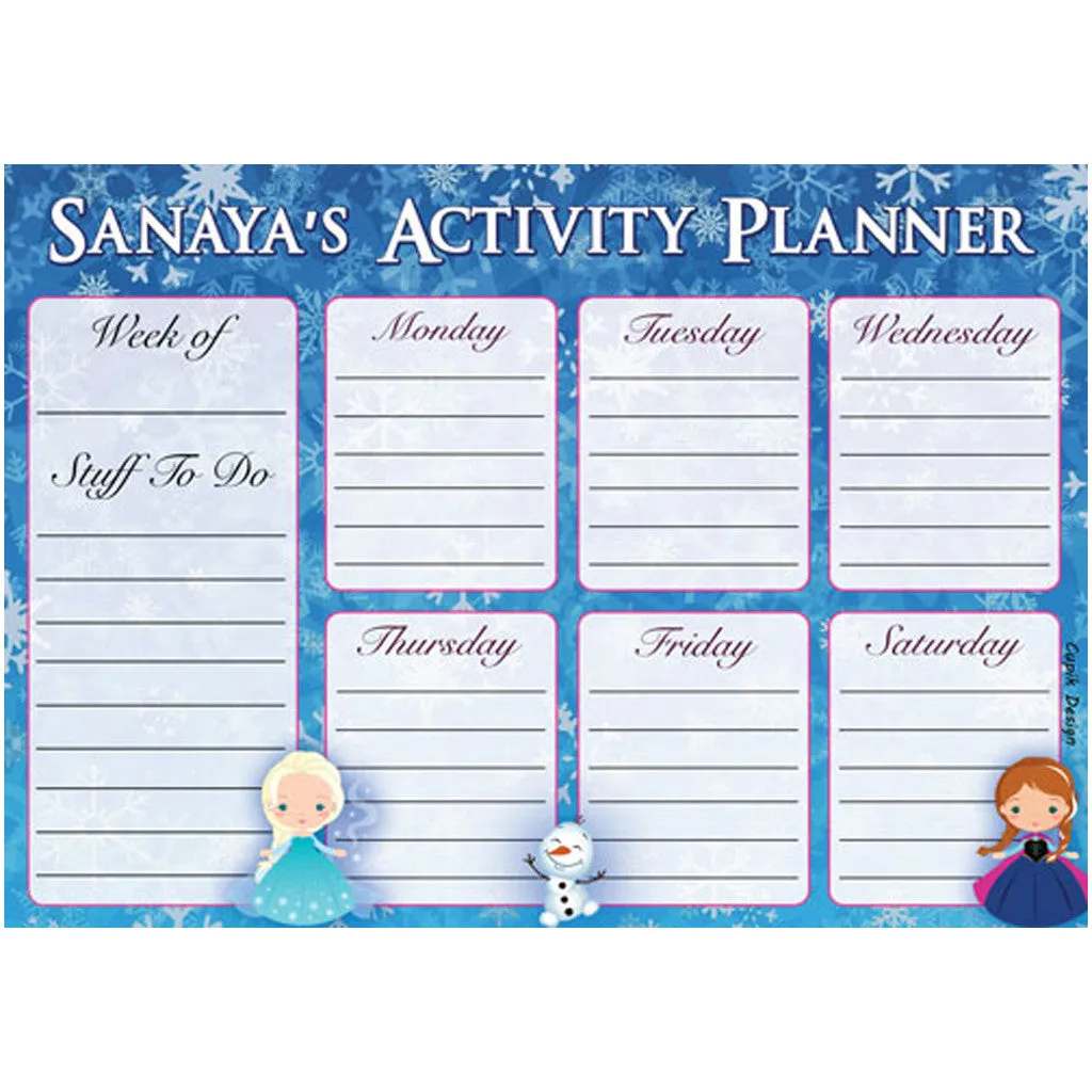 Activity Planner, Set of 50<br/>Snowflake