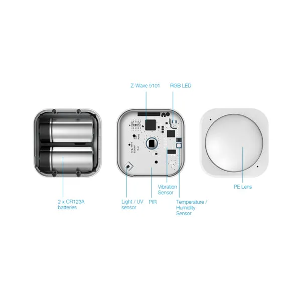 Aeotec MultiSensor 6 Gen5 Z-Wave motion, light, temp, humidity, vibration, UV sensor