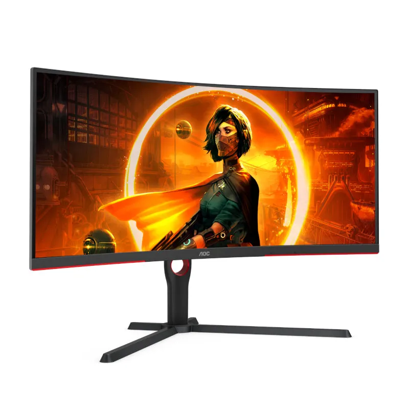 Aoc Monitor G3 34Inch Curved Wqhd 3440X1440 165Hz 1 Ms | Hdmi | Dp | Has | Freesync