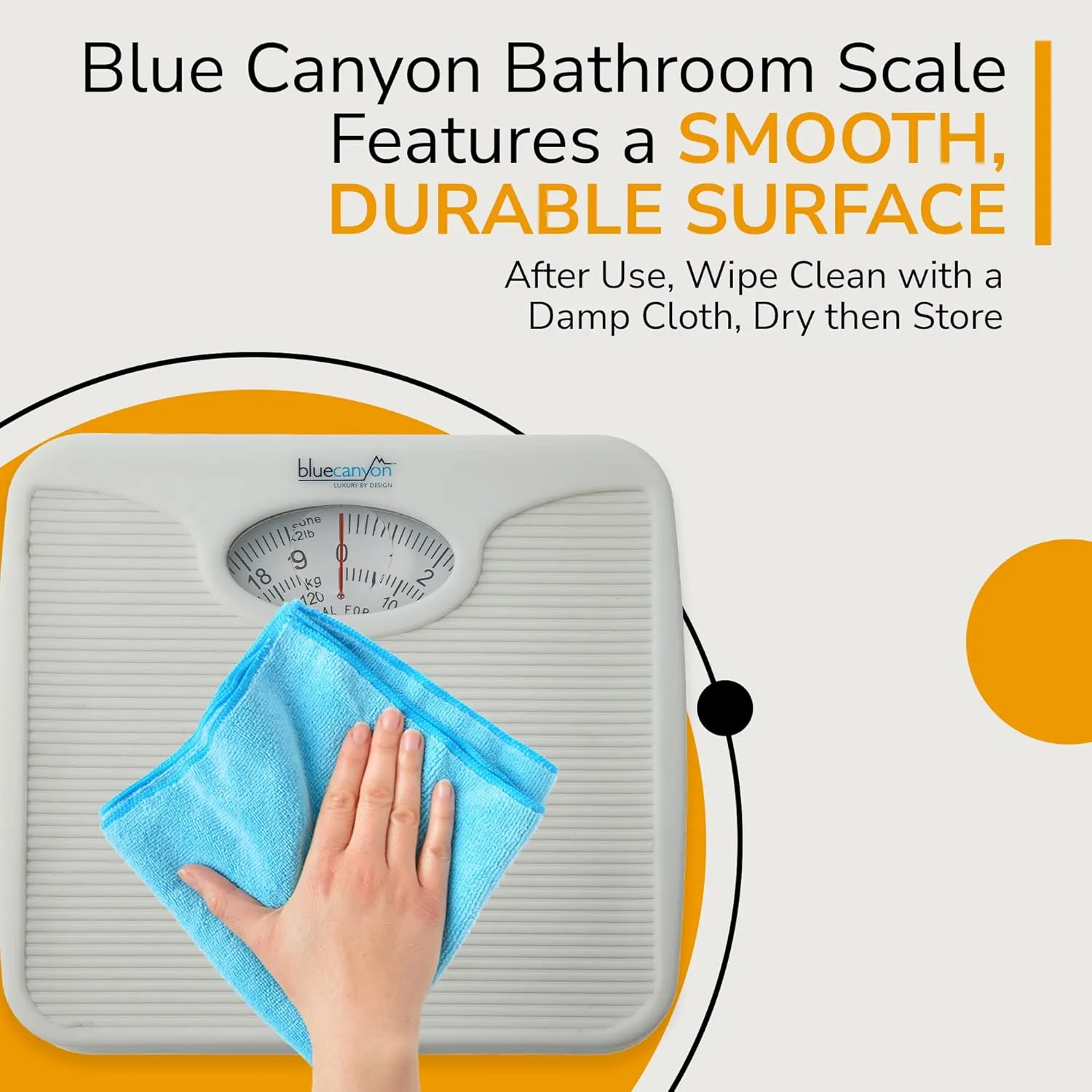 Blue Canyon Mechanical Sz Series Bathroom Scales 125Kg Max Capacity White