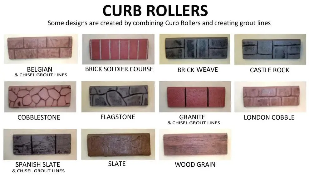 Concrete Curb & Border Stamp Roller- Brick Weave