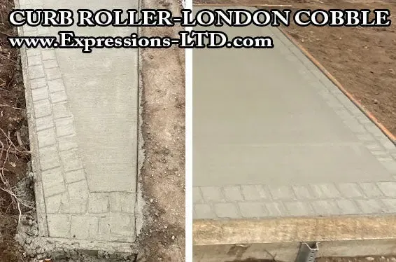 Concrete Curb & Border Stamp Roller- London Cobble