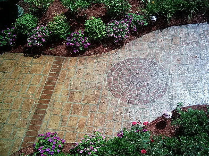 Concrete Paper Stencil - Ashlar Tile