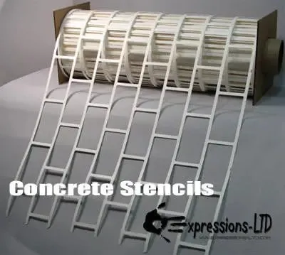 Concrete Paper Stencil - Ashlar Tile