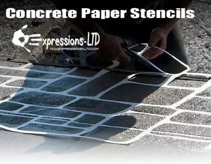 Concrete Paper Stencil - Ashlar Tile
