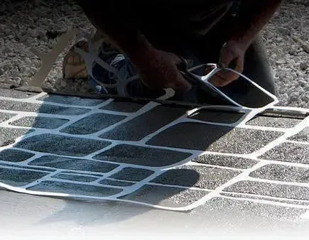 Concrete Stencil Border Header - Edge Brick