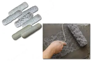 Concrete Texture Roller Sleeve - Stamping & Vertical Wall - All Rollers 7-Pack