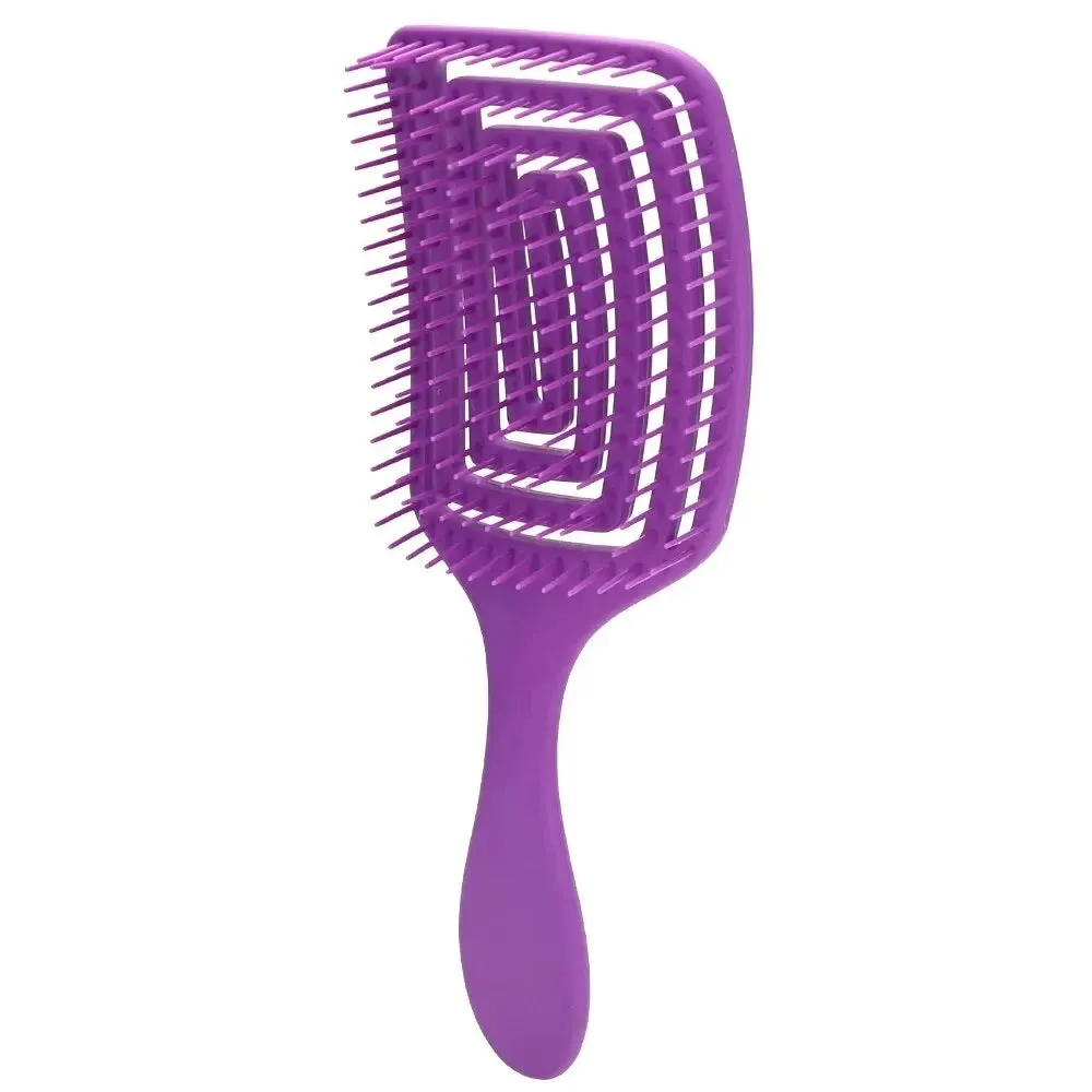 Detangling Hair Brush for Women Bristle Nylon Wet Massage Comb for Curly Hair Salon Styling Tool
