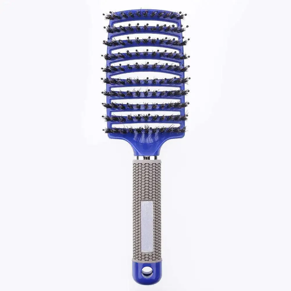 Detangling Hair Brush for Women Bristle Nylon Wet Massage Comb for Curly Hair Salon Styling Tool