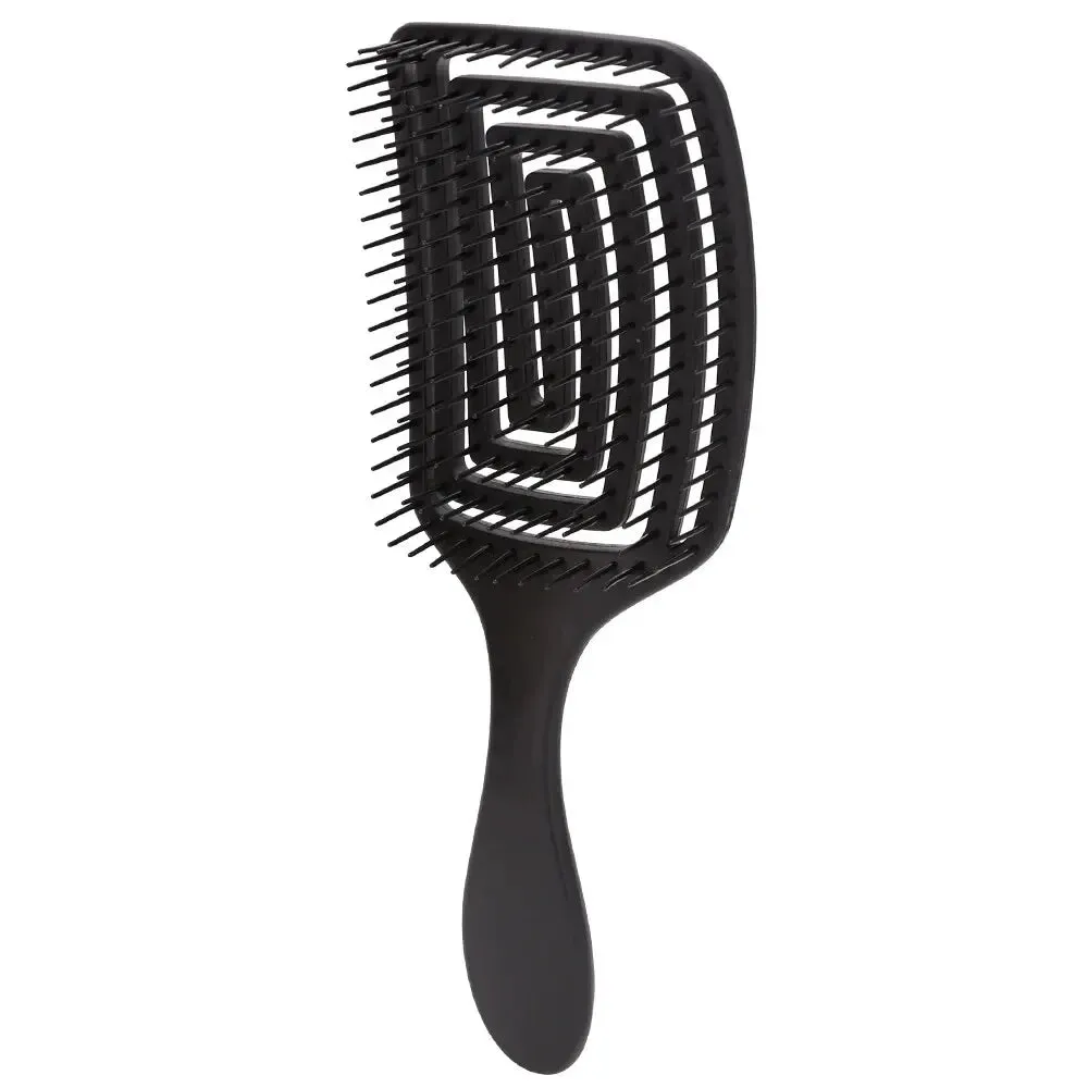 Detangling Hair Brush for Women Bristle Nylon Wet Massage Comb for Curly Hair Salon Styling Tool
