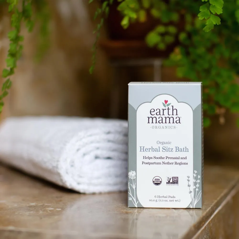 Earth Mama Organic Herbal Sitz Bath - 6 Pads, 3.3 oz/93.6g