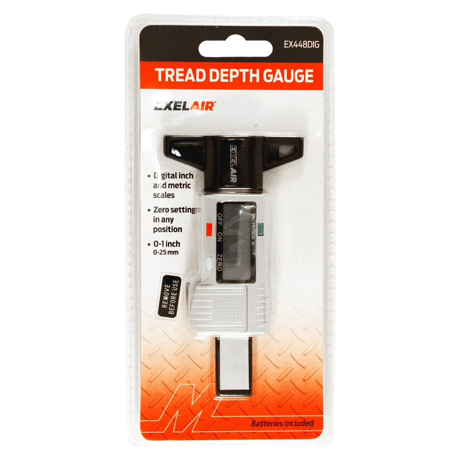 EXELAIR® Digital Tire Tread Depth Gauge (0 to 1" Range)