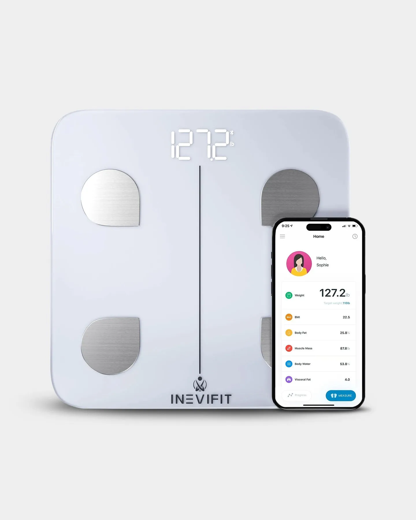 INEVIFIT Bluetooth Digital Smart Body Fat Scale I-BF003