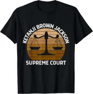 Ketanji Brown Jackson Retro Vintage Sunset Melanin Scales T-Shirt