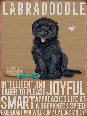 Labradoodle Black Sign