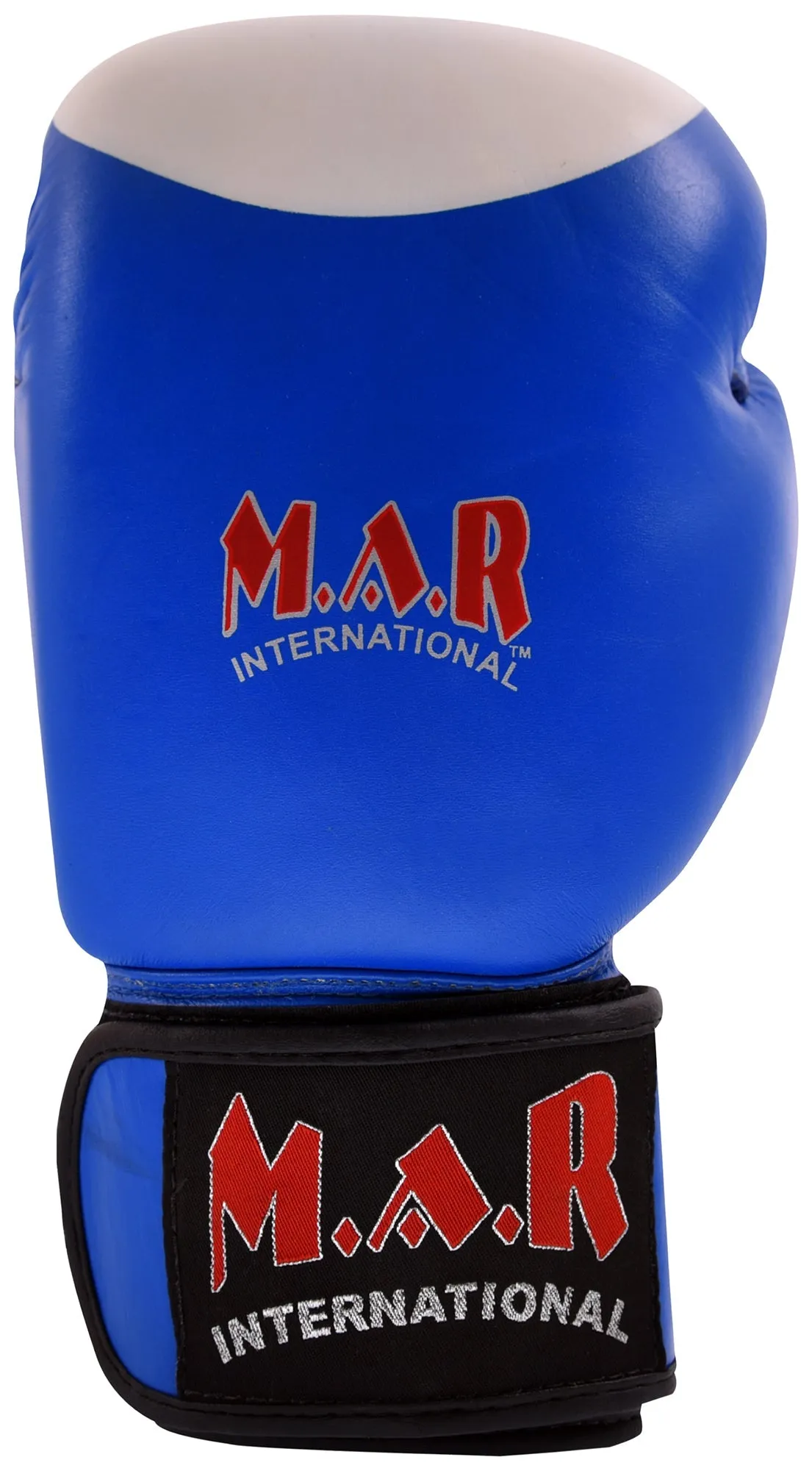 MAR-107A | Blue Genuine Cowhide Leather Boxing/Kickboxing Gloves