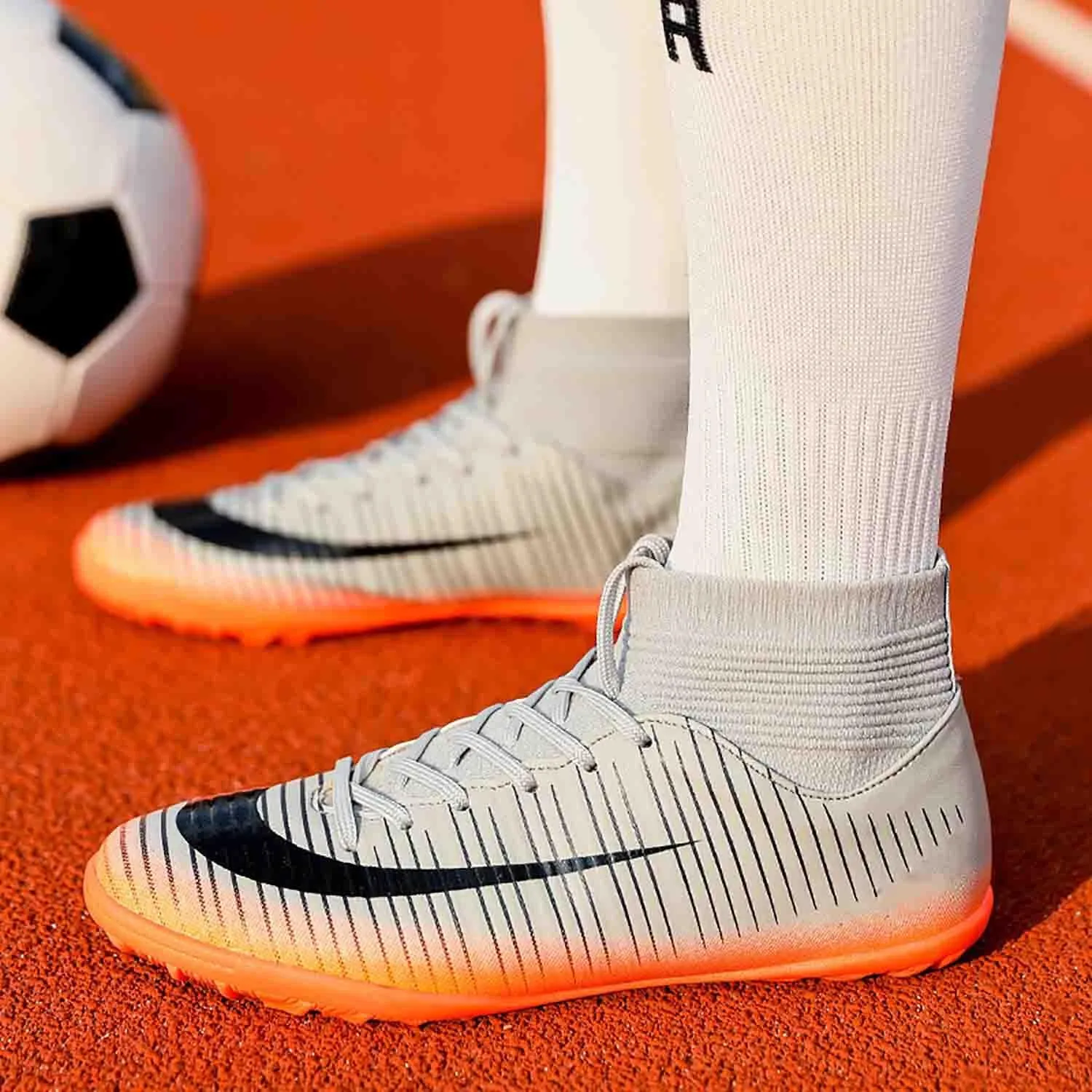 MEBAMY Soccer Cleats for Mens Womens Turf Soccer Shoes SD