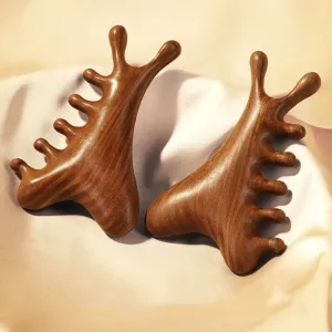 New Year Specials4-in-1 Wooden Scalp Massage Comb Gua Sha Tool