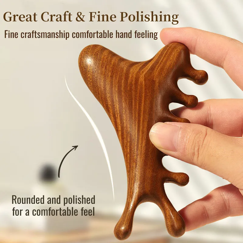 New Year Specials4-in-1 Wooden Scalp Massage Comb Gua Sha Tool
