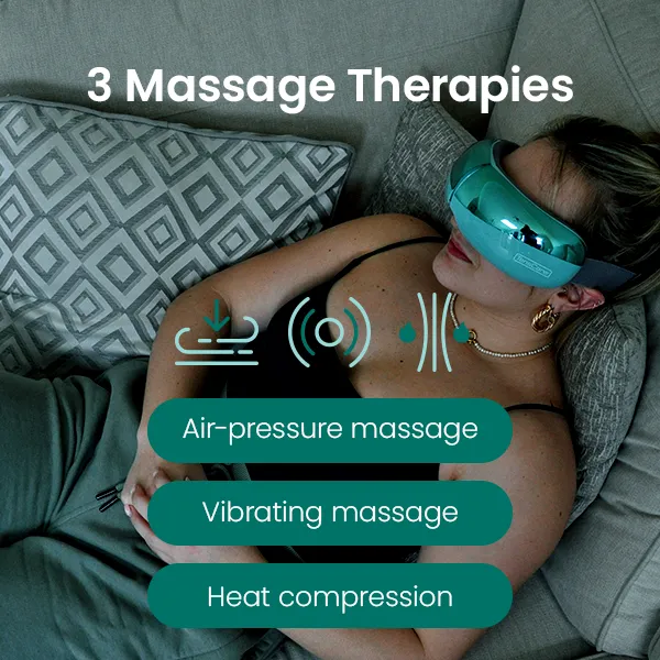 Oko Eye Massager - Relieve Eye Fatigue and Promote Relaxation with Air Pressure, Vibration and Hot Compress