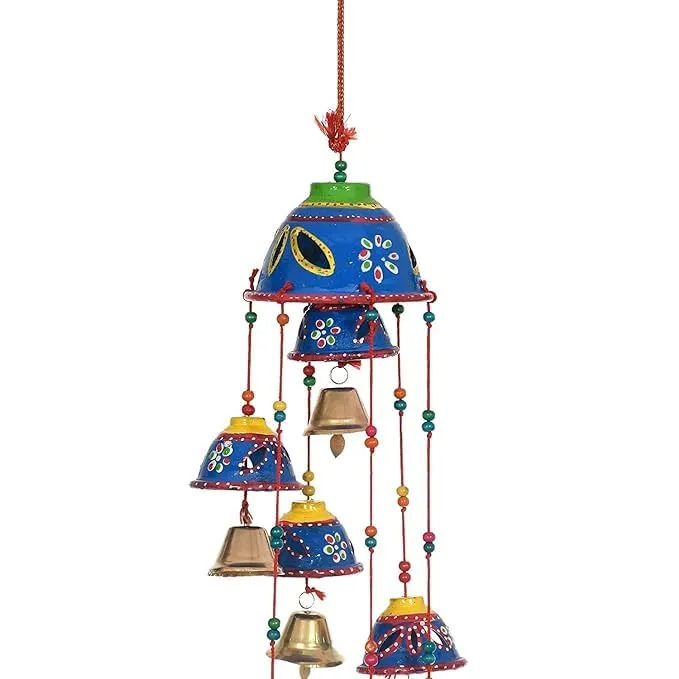 PANCHOLI UNIQUE Handcrafted Recycled Material Rajasthani Wind Chime Door/Wall Hanging