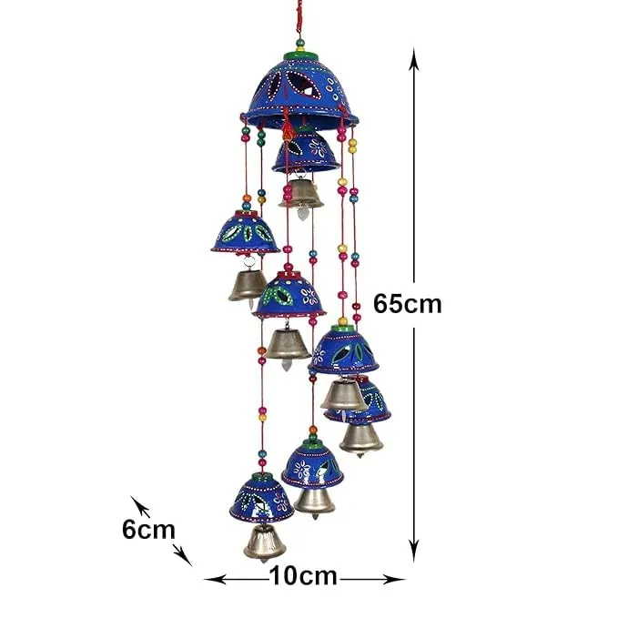 PANCHOLI UNIQUE Handcrafted Recycled Material Rajasthani Wind Chime Door/Wall Hanging