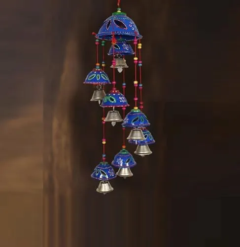 PANCHOLI UNIQUE Handcrafted Recycled Material Rajasthani Wind Chime Door/Wall Hanging