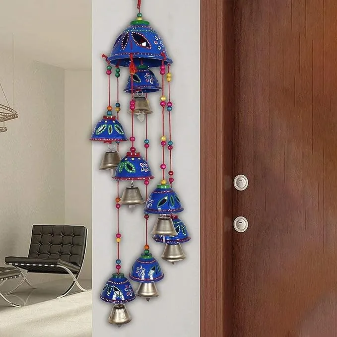 PANCHOLI UNIQUE Handcrafted Recycled Material Rajasthani Wind Chime Door/Wall Hanging
