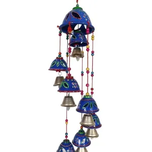 PANCHOLI UNIQUE Handcrafted Recycled Material Rajasthani Wind Chime Door/Wall Hanging