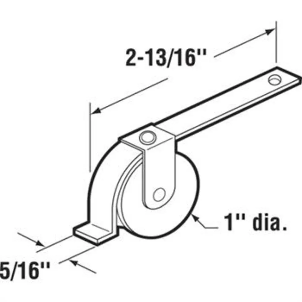 Patio Screen Door 1" Steel Ball Bearing Center Groove Spring Tension Roller for Academy Doors