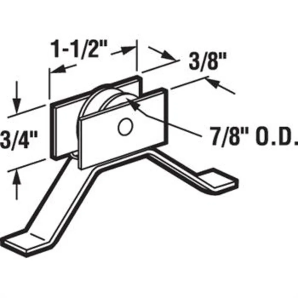 Patio Screen Door Spring Tension 7/8" Nylon Roller for Keller Doors