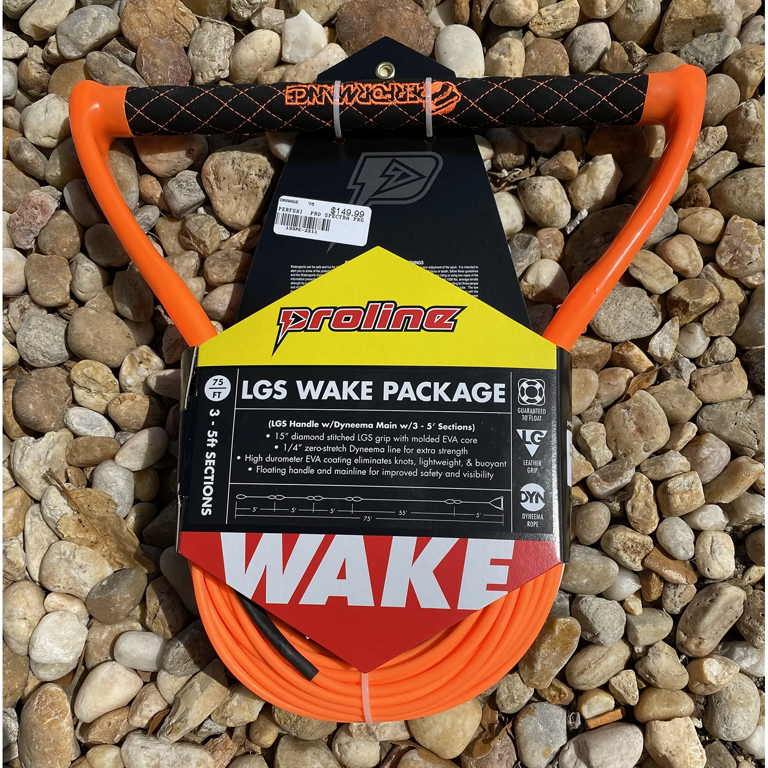 Performance Ski and Surf LGS Pro Spectra Wake Rope-Handle Combo 75 - Orange