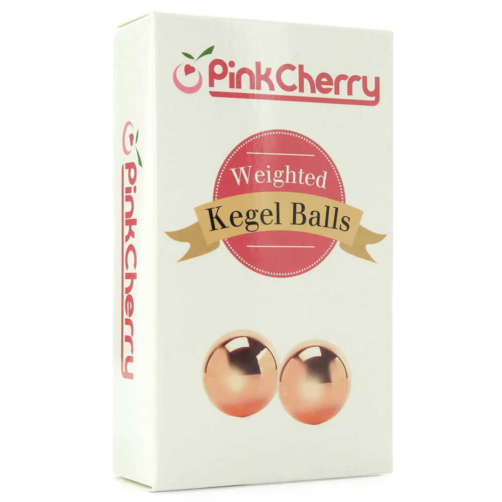 PinkCherry Weighted Kegel Balls in Rose Gold