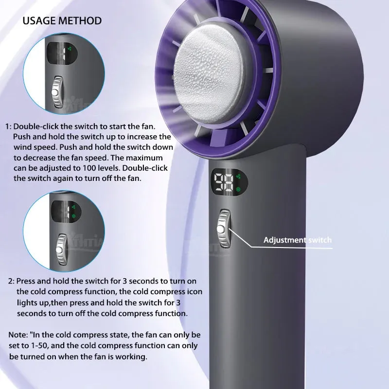 Portable Handheld Turbo Fan Cooling Refrigeration Semiconductor