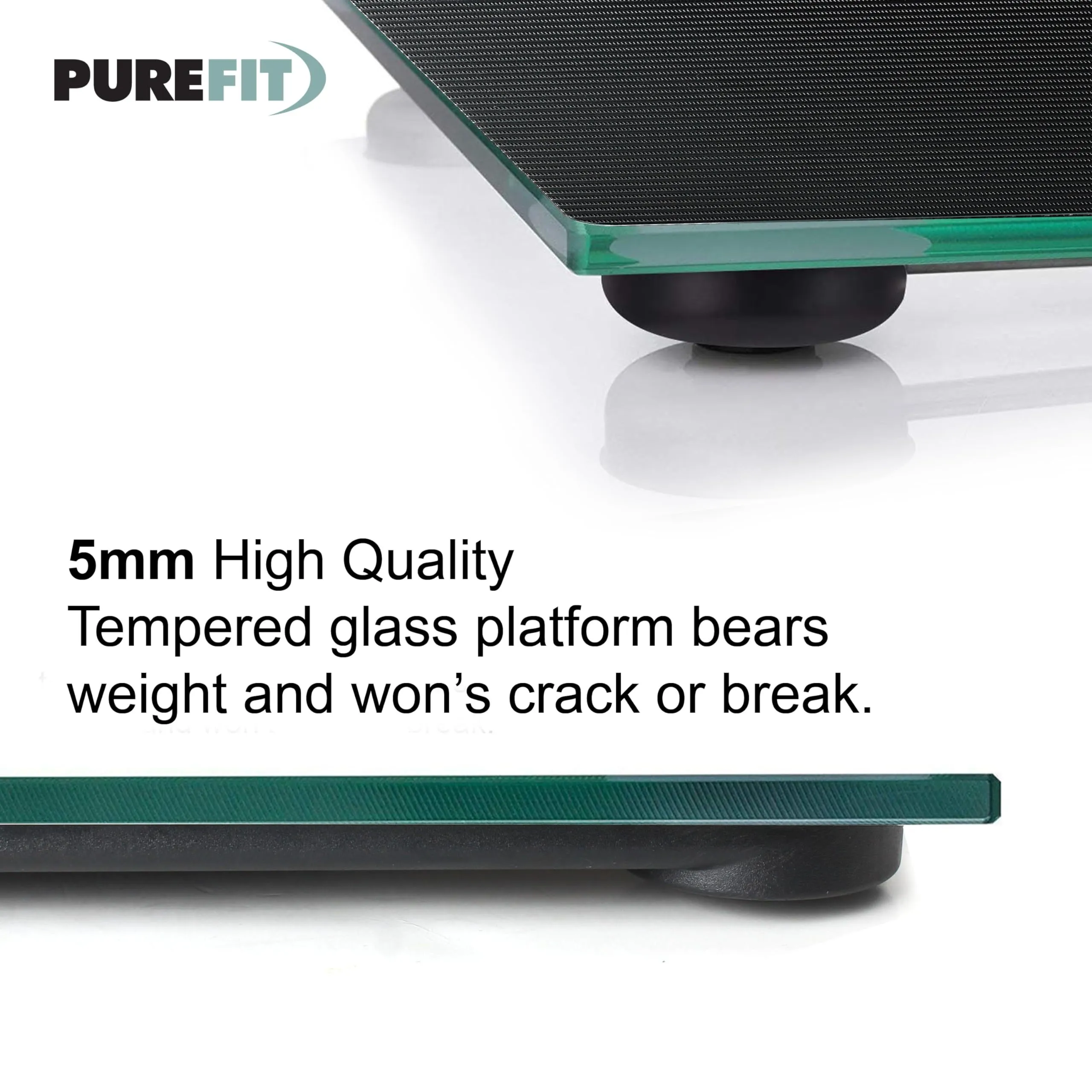 PUREFIT Digital Bathroom Weigh Scale Ultra Slim LED Backlit Display