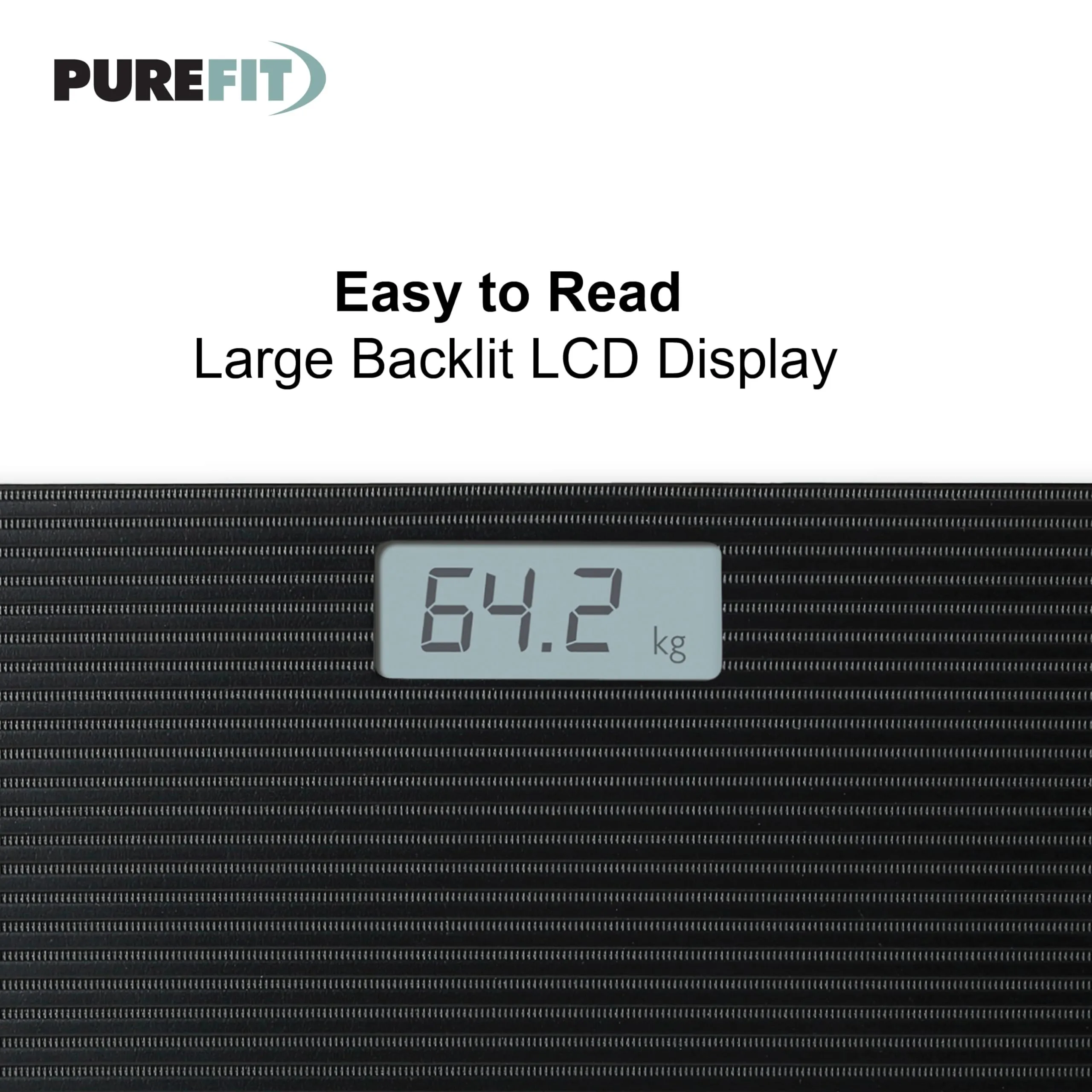 PUREFIT Digital Bathroom Weigh Scale Ultra Slim LED Backlit Display