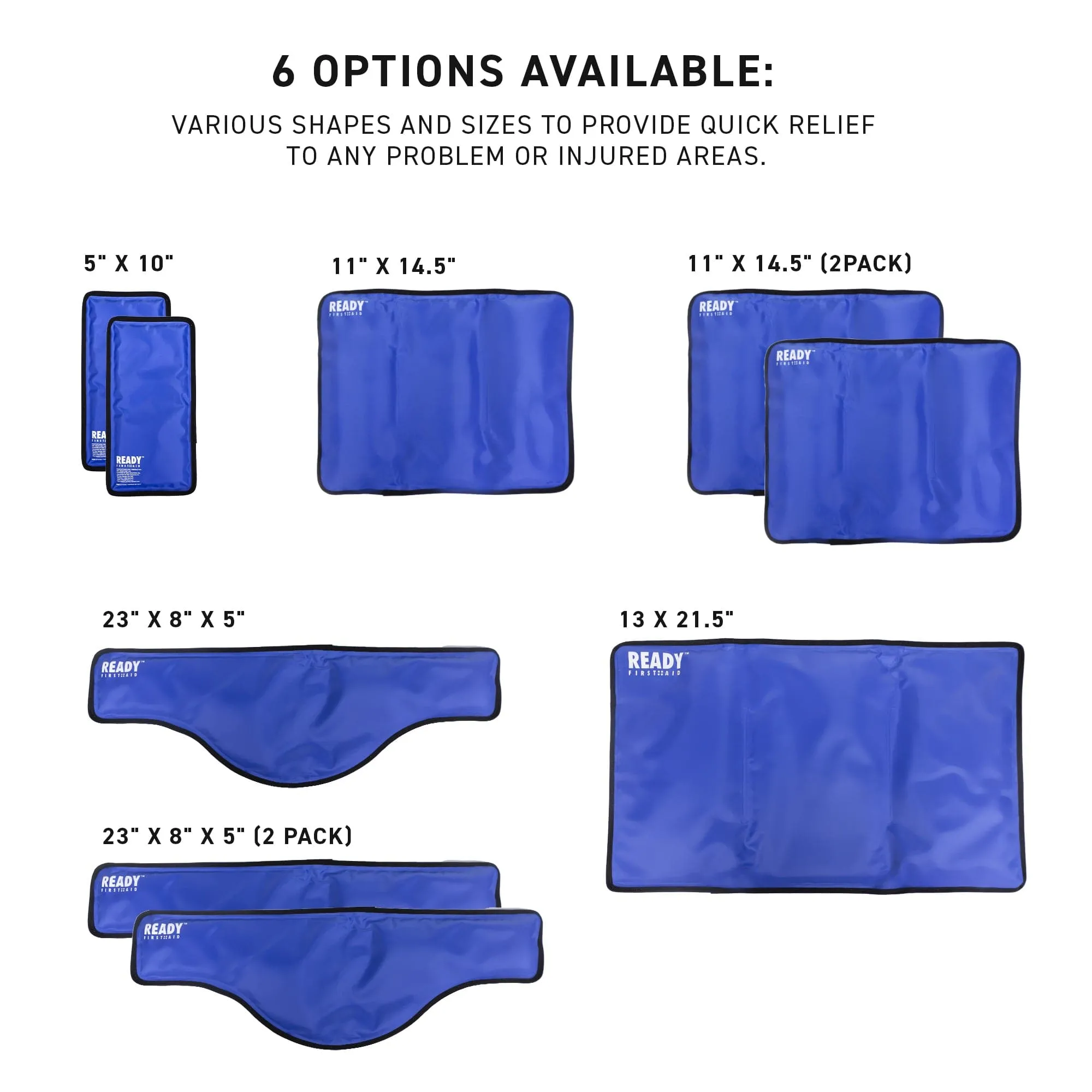 Ready First Aid Reusable Gel Cold & Hot Pack - 11" x 14.5", Pack of 2
