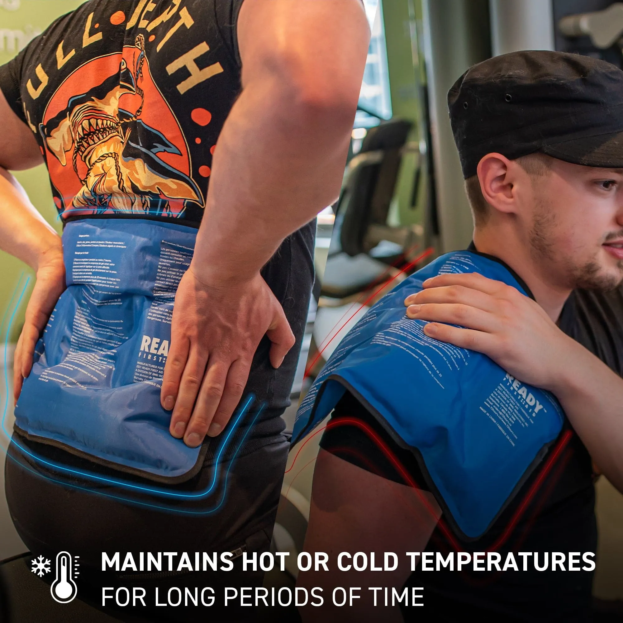 Ready First Aid Reusable Gel Cold & Hot Pack - 11" x 14.5", Pack of 2