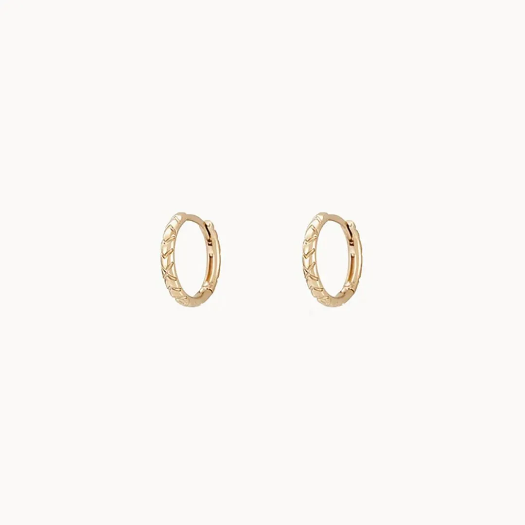 Revival Huggie Earrings (14K Gold)