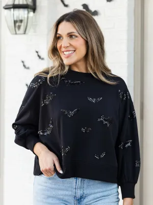 Sequin Bat Sweatshirt