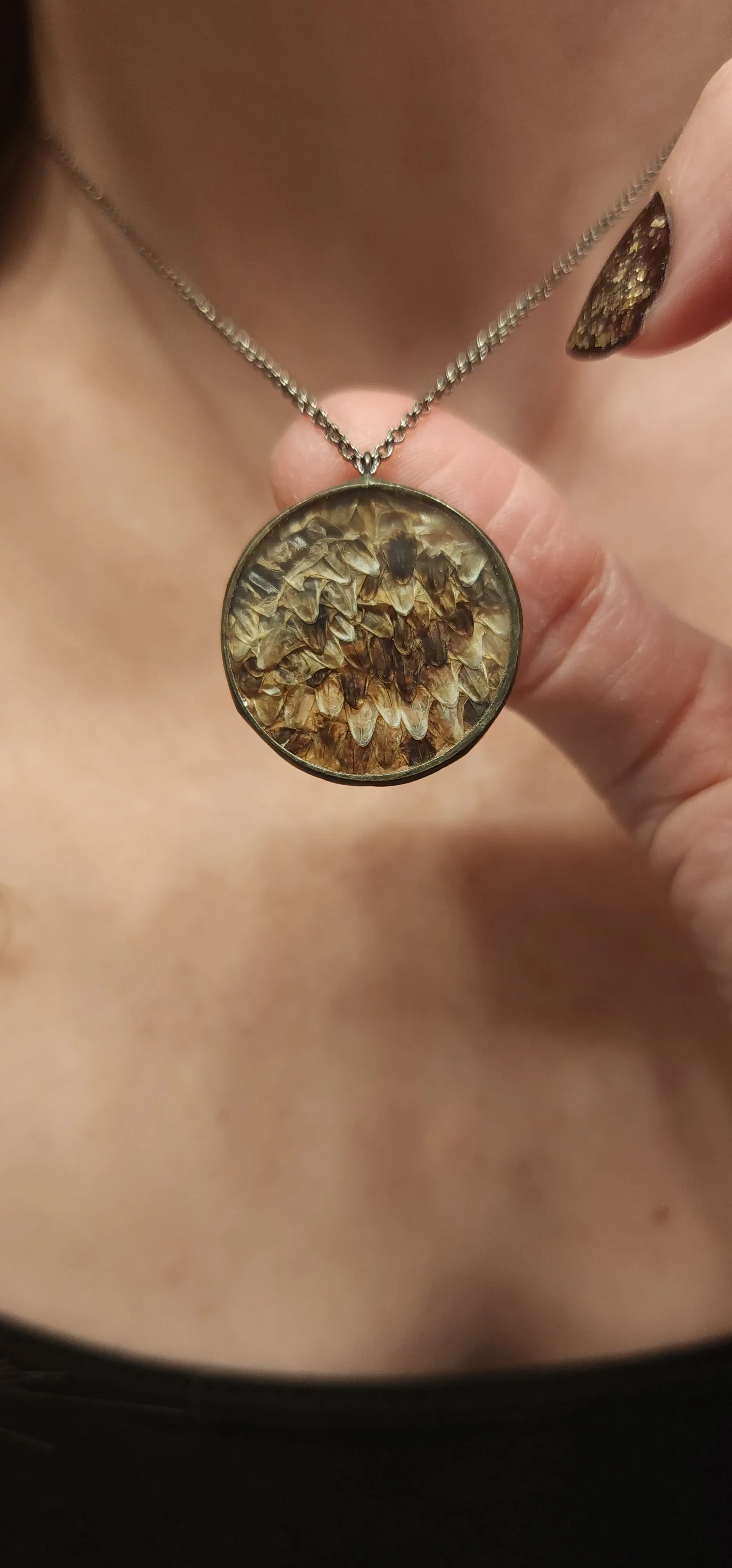Snakeshed Scale Rondure Necklace