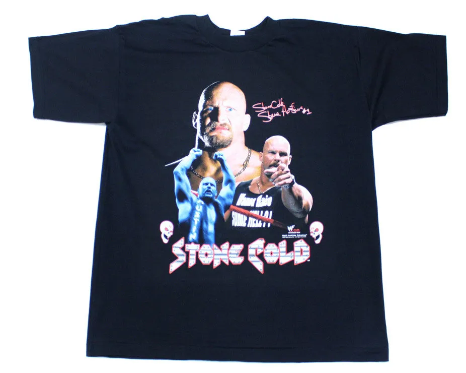 STONE COLD STEVE AUSTIN '3 FACES' VINTAGE T-SHIRT