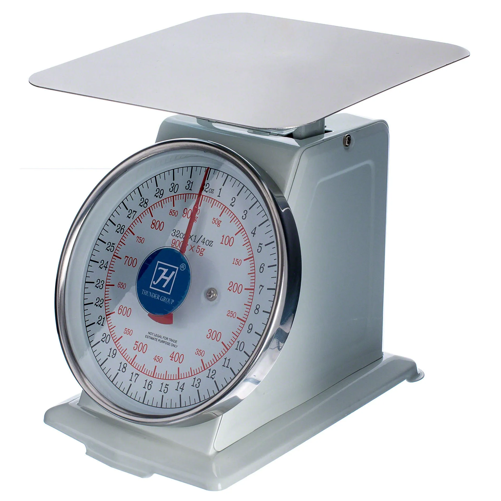 Thunder Group SCSL001 Portion Control 2 lb Scale with Stainless Steel Top Plate and Oversized Dial