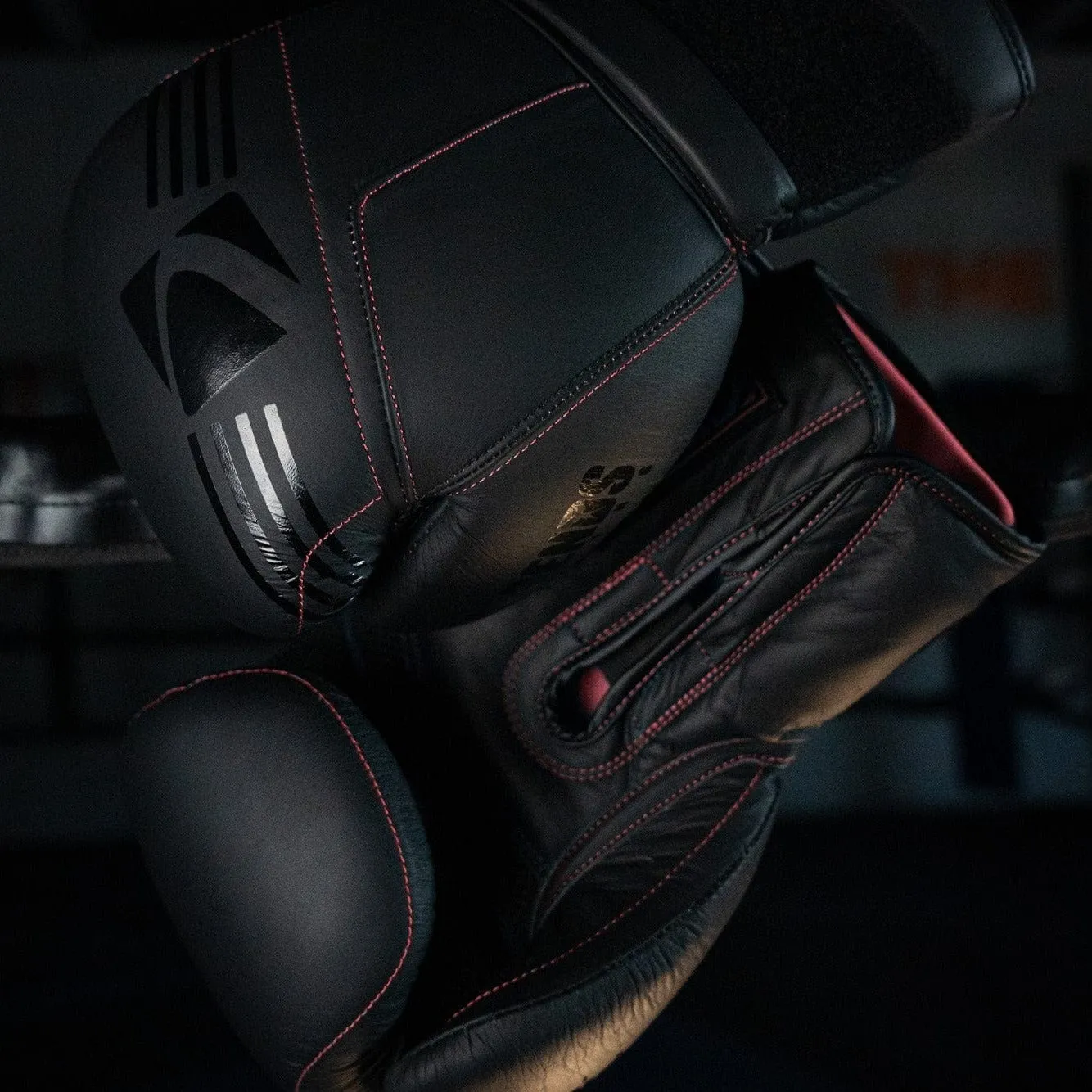 Tuff Glove IV Murdered Out Series (Black/Red)
