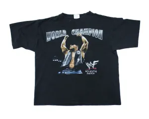 WWF STONE COLD STEVE AUSTIN 'WORLD CHAMP' VINTAGE T-SHIRT SMALL