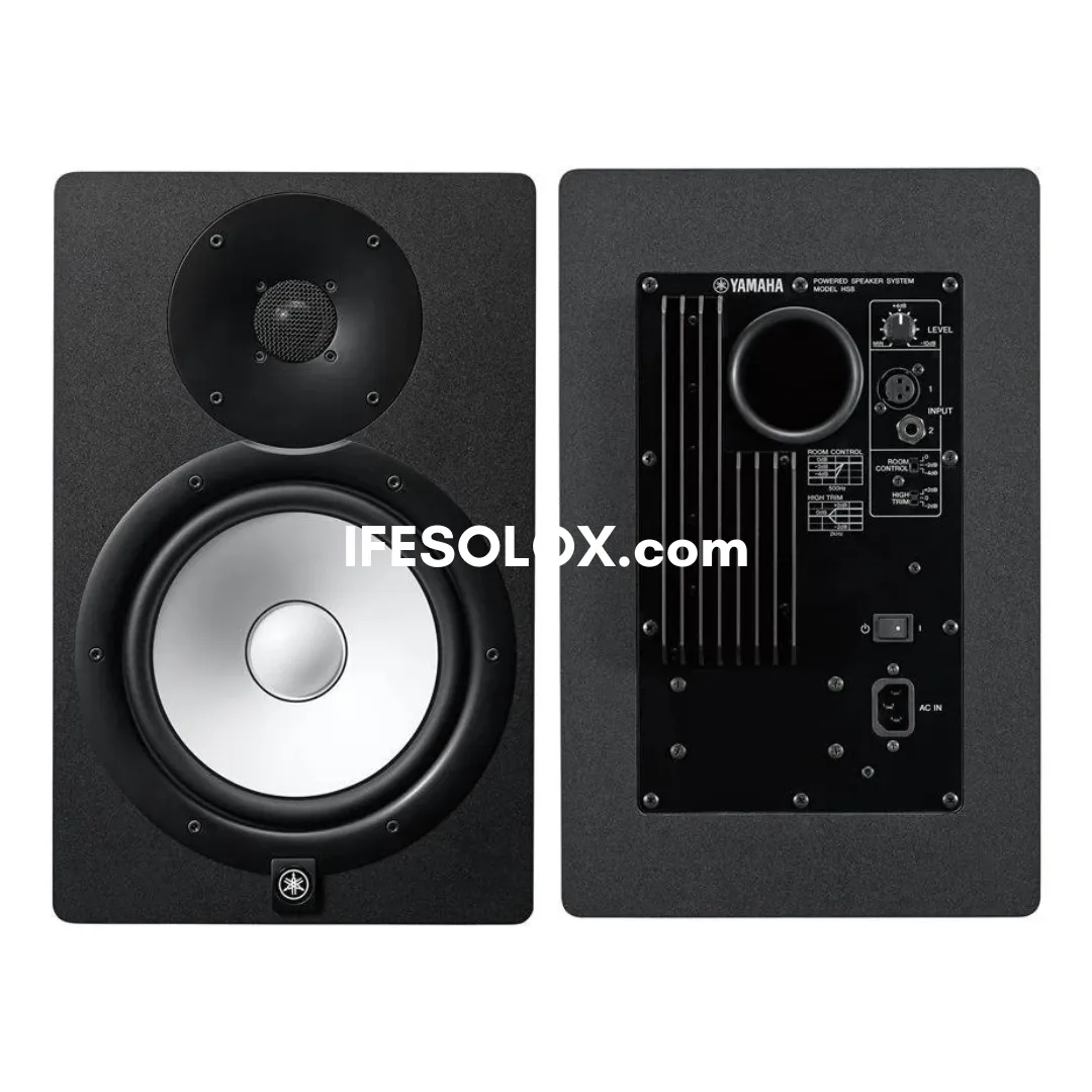 Yamaha HS8 Dual (2-Way) 8" Bass Reflex Bi-amplified Near Field Active Studio Monitors (Black) - Brand New